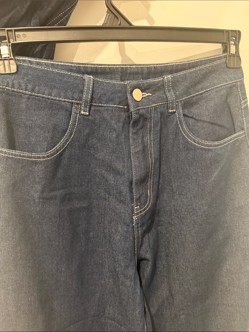 Women's Dark Blue Denim Wide-Leg Two piece outfit - Picture 5 of 9